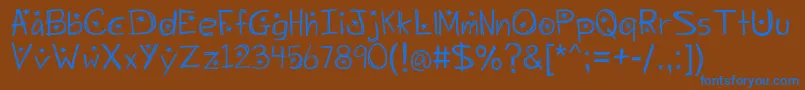 Starrynight-fontti – siniset fontit ruskealla taustalla