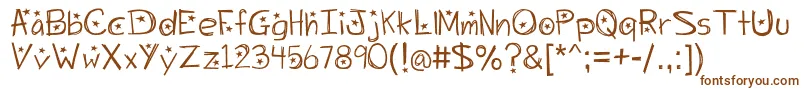 Шрифт Starrynight – коричневые шрифты