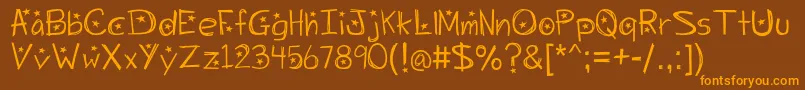 Шрифт Starrynight – оранжевые шрифты на коричневом фоне