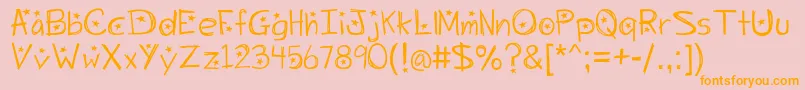 Шрифт Starrynight – оранжевые шрифты на розовом фоне