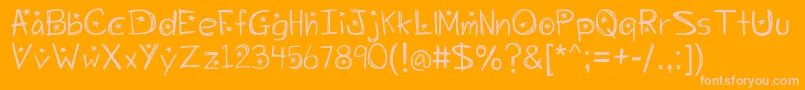Starrynight Font – Pink Fonts on Orange Background