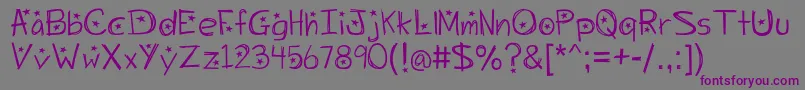 Шрифт Starrynight – фиолетовые шрифты на сером фоне