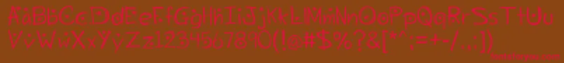Starrynight Font – Red Fonts on Brown Background