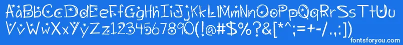 Шрифт Starrynight – белые шрифты на синем фоне