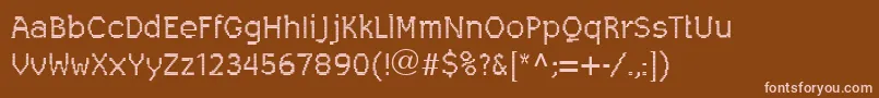 フォントLeggodtLtTwo – 茶色の背景にピンクのフォント