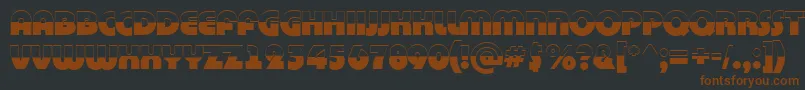 BighaustitulbwRegular Font – Brown Fonts on Black Background