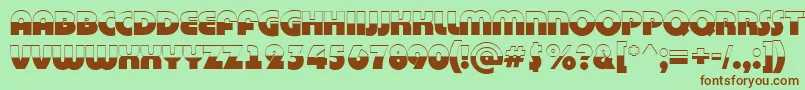 BighaustitulbwRegular Font – Brown Fonts on Green Background