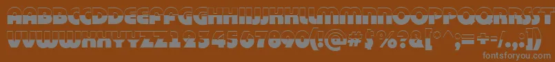 BighaustitulbwRegular Font – Gray Fonts on Brown Background