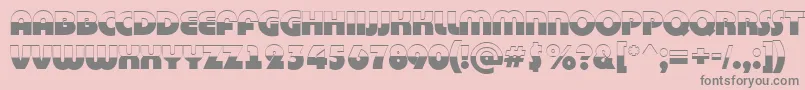 BighaustitulbwRegular Font – Gray Fonts on Pink Background