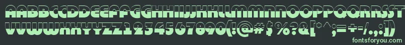 BighaustitulbwRegular Font – Green Fonts on Black Background