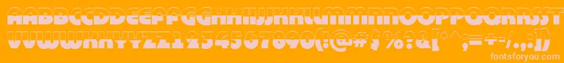 BighaustitulbwRegular Font – Pink Fonts on Orange Background