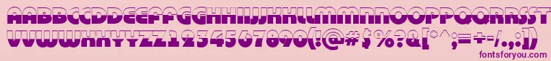 BighaustitulbwRegular Font – Purple Fonts on Pink Background