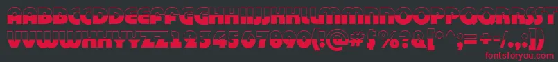 BighaustitulbwRegular Font – Red Fonts on Black Background