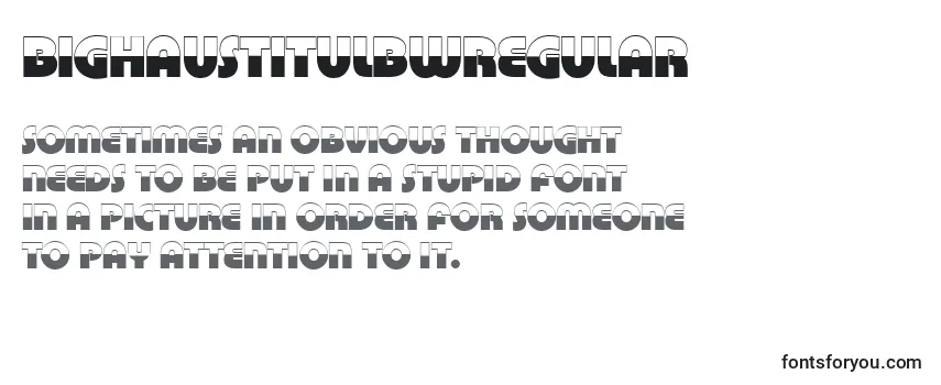 Обзор шрифта BighaustitulbwRegular