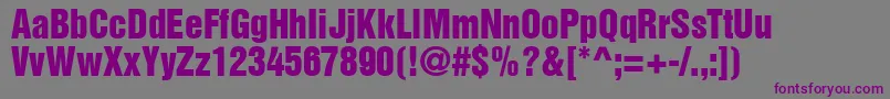 Шрифт ContextInseratSsi – фиолетовые шрифты на сером фоне