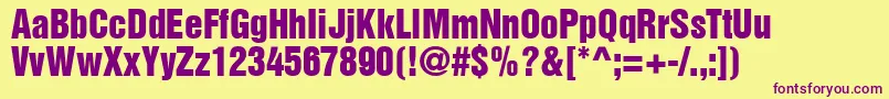 ContextInseratSsi Font – Purple Fonts on Yellow Background
