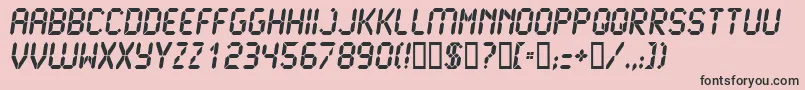 Lcd2Ultra Font – Black Fonts on Pink Background