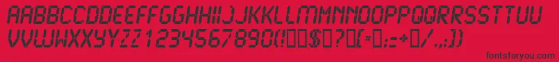 Lcd2Ultra Font – Black Fonts on Red Background