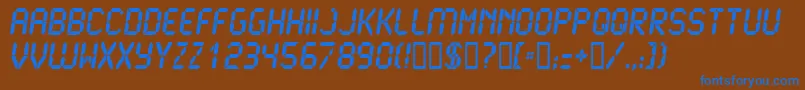 Lcd2Ultra Font – Blue Fonts on Brown Background