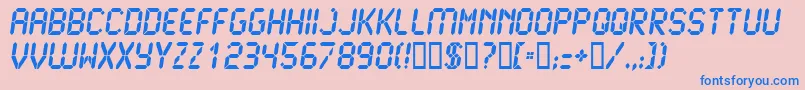 Lcd2Ultra Font – Blue Fonts on Pink Background