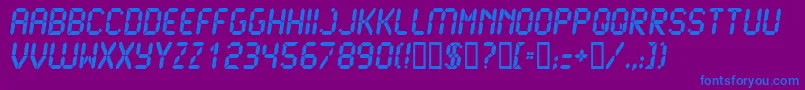 Шрифт Lcd2Ultra – синие шрифты на фиолетовом фоне