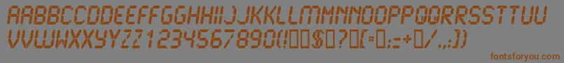 Lcd2Ultra Font – Brown Fonts on Gray Background