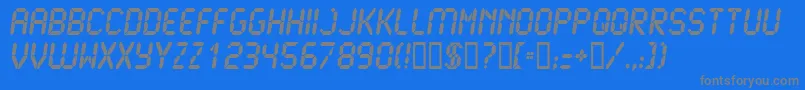 Lcd2Ultra Font – Gray Fonts on Blue Background