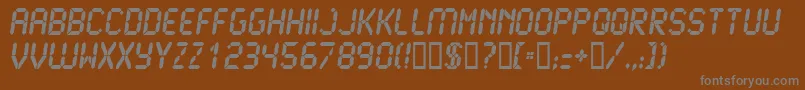 Lcd2Ultra Font – Gray Fonts on Brown Background