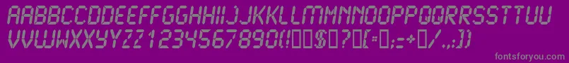 フォントLcd2Ultra – 紫の背景に灰色の文字