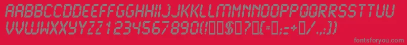Lcd2Ultra Font – Gray Fonts on Red Background