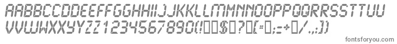 Lcd2Ultra Font – Gray Fonts on White Background