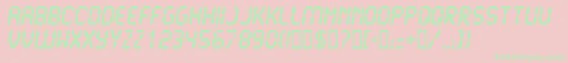 Lcd2Ultra Font – Green Fonts on Pink Background