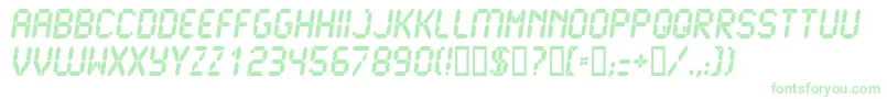 Lcd2Ultra Font – Green Fonts on White Background