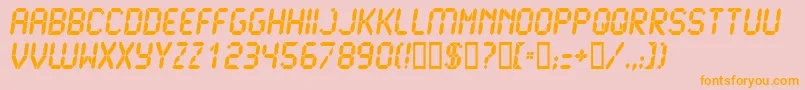 Lcd2Ultra Font – Orange Fonts on Pink Background