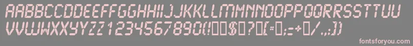 Lcd2Ultra Font – Pink Fonts on Gray Background