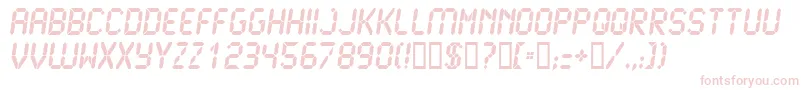 Lcd2Ultra Font – Pink Fonts on White Background