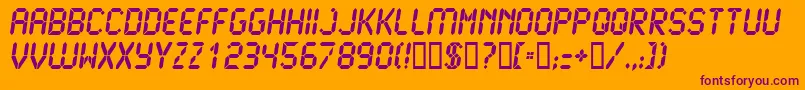Lcd2Ultra Font – Purple Fonts on Orange Background