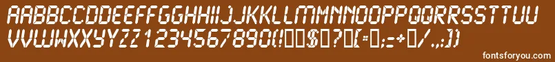 Lcd2Ultra Font – White Fonts on Brown Background