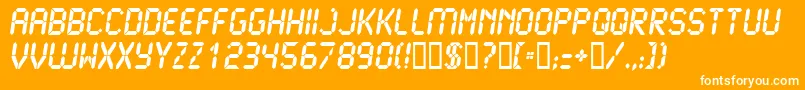Lcd2Ultra Font – White Fonts on Orange Background