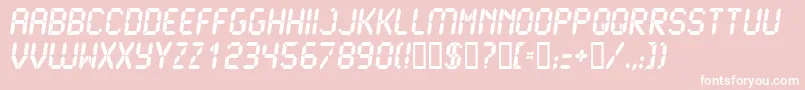 Lcd2Ultra Font – White Fonts on Pink Background