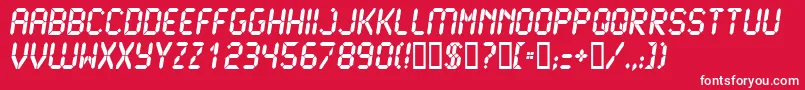 Lcd2Ultra Font – White Fonts on Red Background