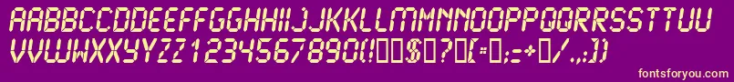 Lcd2Ultra Font – Yellow Fonts on Purple Background