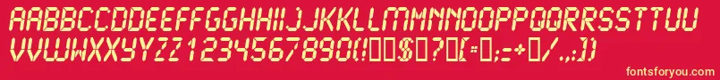 Lcd2Ultra Font – Yellow Fonts on Red Background