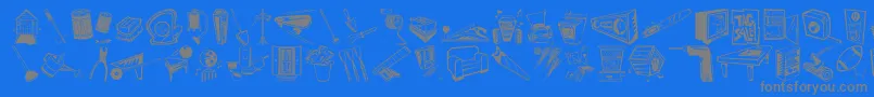 fuente DfHomeImprovementItctt – Fuentes Grises Sobre Fondo Azul