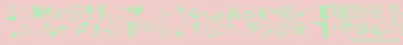 DfHomeImprovementItctt Font – Green Fonts on Pink Background