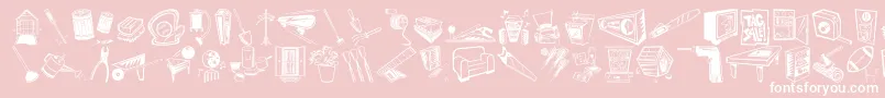 DfHomeImprovementItctt Font – White Fonts on Pink Background