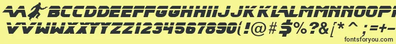 Bladrmf Font – Black Fonts on Yellow Background