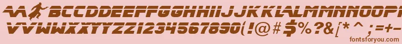 Bladrmf Font – Brown Fonts on Pink Background