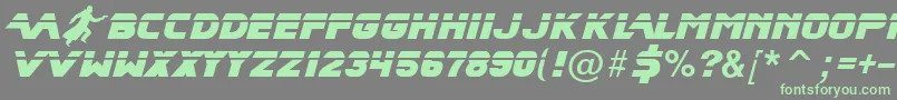 Bladrmf Font – Green Fonts on Gray Background