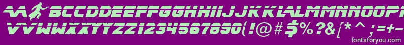 Bladrmf Font – Green Fonts on Purple Background